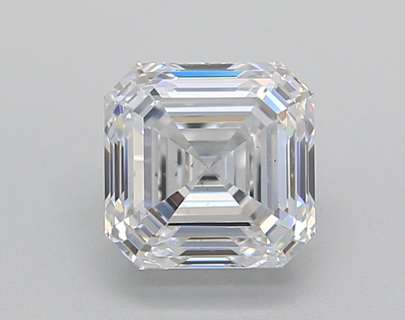 1.50 Carat Asscher Shaped, Ideal Cut, D Color, VS2 Clarity, IGI Certified Lab Grown Diamond