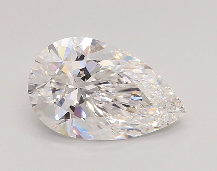2.06 Carat Pear Shaped, Ideal Cut, E Color, VVS1 Clarity, IGI Certified Lab Grown Diamond