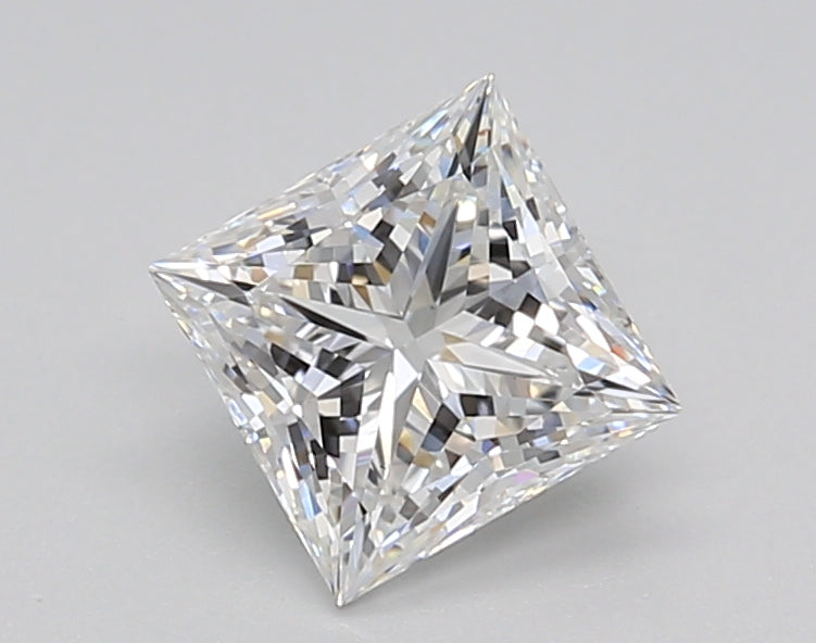 1.02 Carat Princess Shaped, Ideal Cut, E Color, VS2 Clarity, GIA Certified Lab Grown Diamond