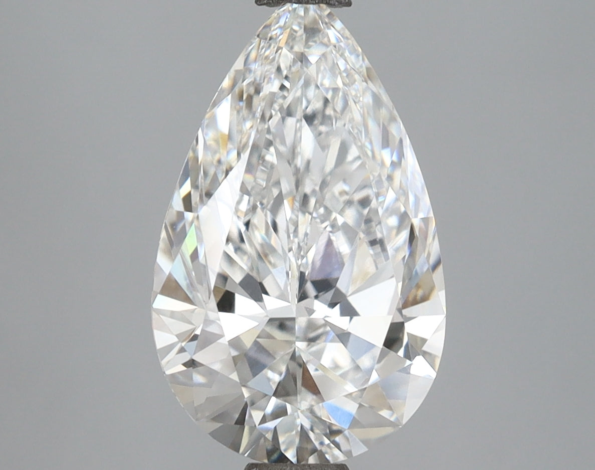 2.74 Carat Pear Shaped, Ideal Cut, F Color, VVS2 Clarity, IGI Certified Lab Grown Diamond