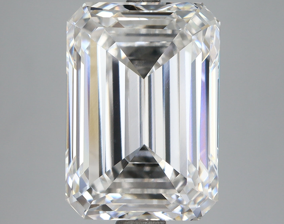 8.13 Carat Emerald Shaped, Ideal Cut, E Color, VVS1 Clarity, IGI Certified Lab Grown Diamond