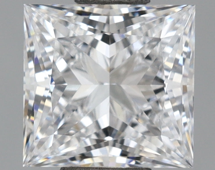 1.03 Carat Princess Shaped, Ideal Cut, D Color, VVS1 Clarity, IGI Certified Lab Grown Diamond