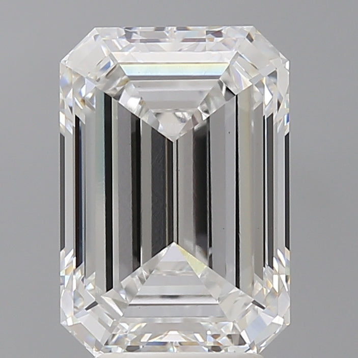 4.59 Carat Emerald Shaped, Ideal Cut, D Color, VVS2 Clarity, IGI Certified Lab Grown Diamond