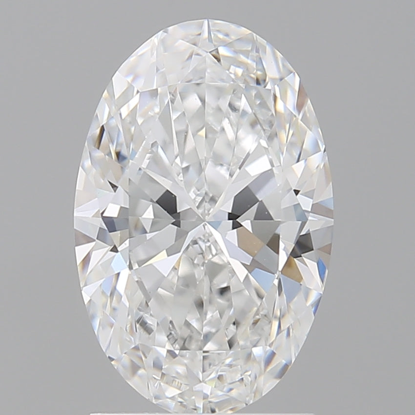 2.01 Carat Oval Shaped, Ideal Cut, D Color, VVS2 Clarity, IGI Certified Lab Grown Diamond