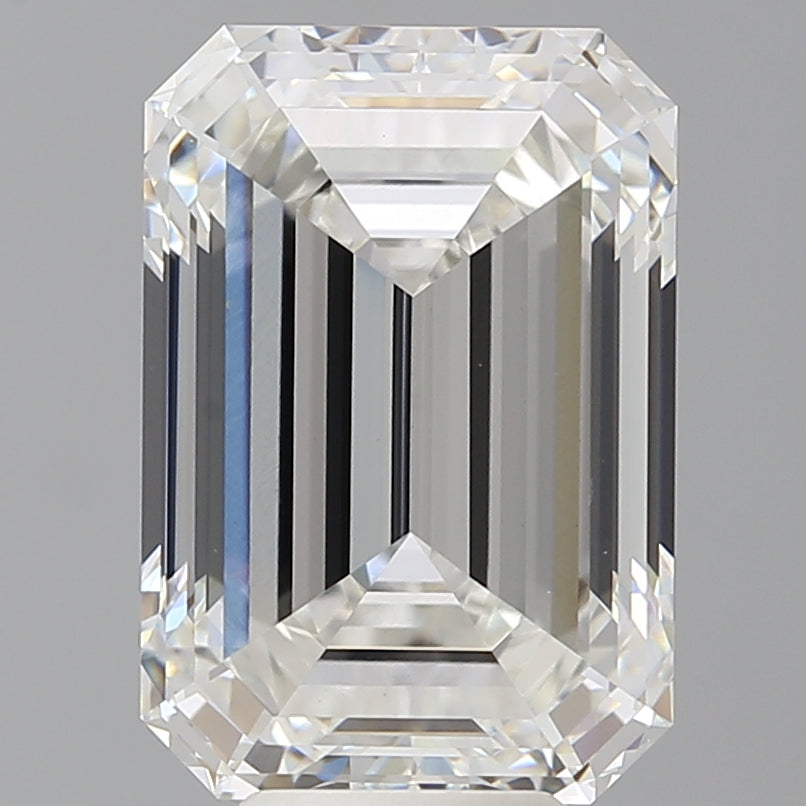 8.01 Carat Emerald Shaped, Ideal Cut, F Color, VVS2 Clarity, IGI Certified Lab Grown Diamond