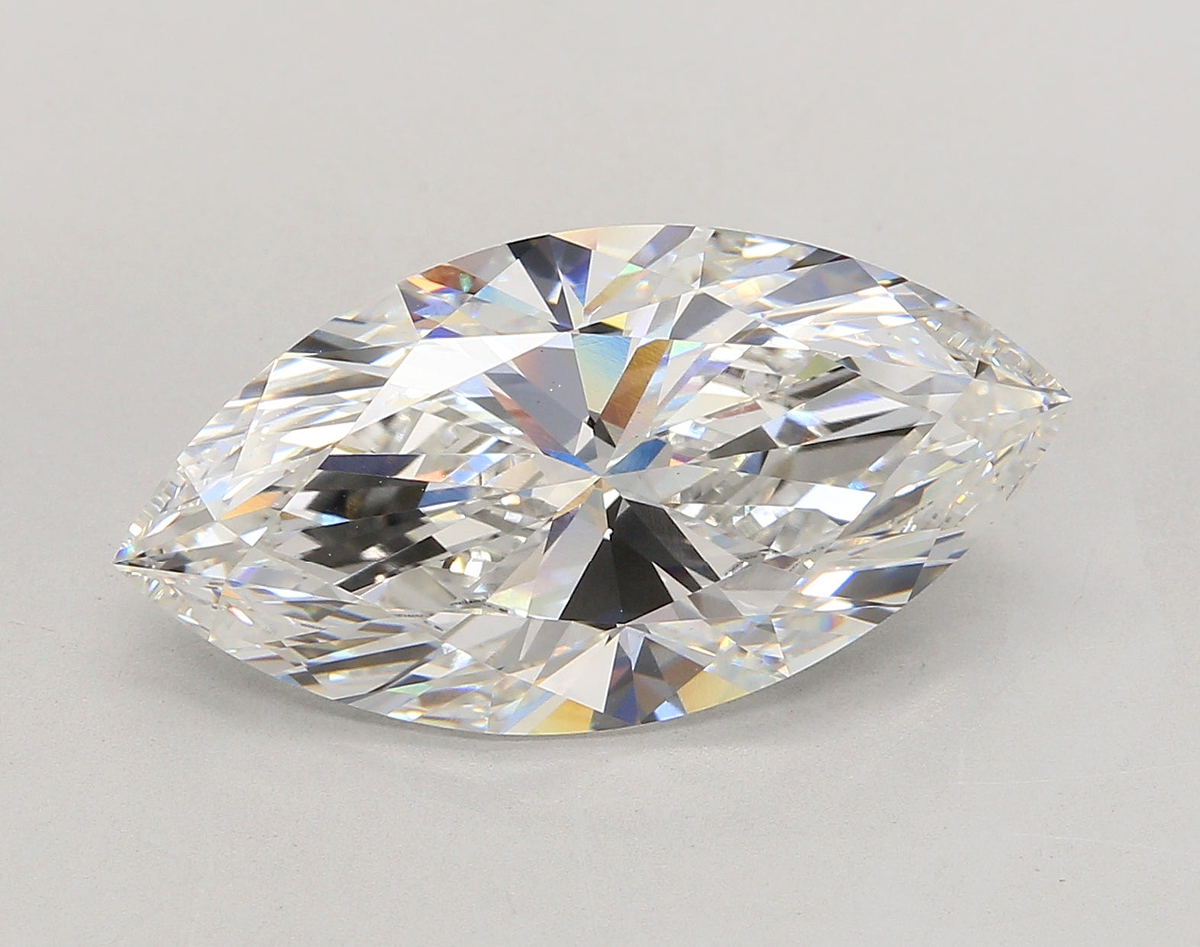 9.04 Carat Marquise Shaped, Ideal Cut, F Color, VVS2 Clarity, IGI Certified Lab Grown Diamond