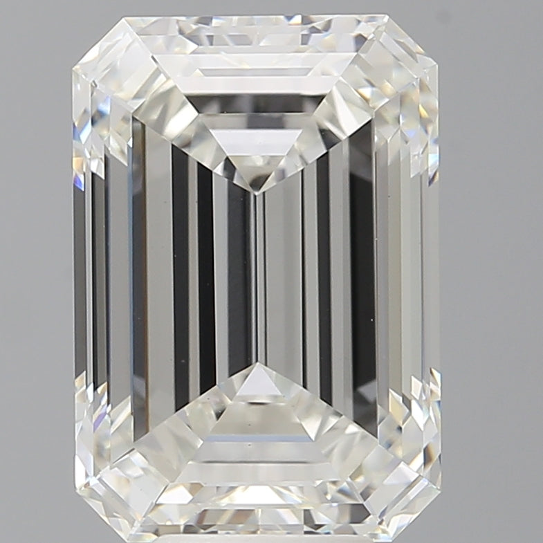 7.60 Carat Emerald Shaped, Ideal Cut, F Color, VS1 Clarity, IGI Certified Lab Grown Diamond