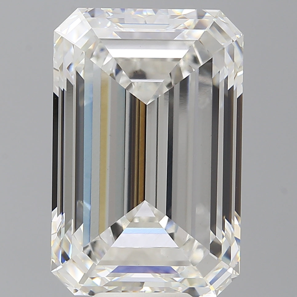 12.56 Carat Emerald Shaped, Ideal Cut, F Color, VVS2 Clarity, IGI Certified Lab Grown Diamond