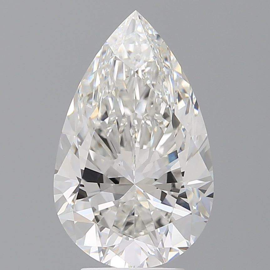 4.50 Carat Pear Shaped, Ideal Cut, F Color, VVS2 Clarity, IGI Certified Lab Grown Diamond