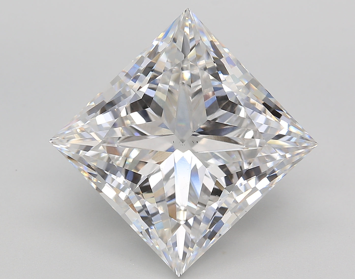 10.06 Carat Princess Shaped, Ideal Cut, E Color, VS2 Clarity, IGI Certified Lab Grown Diamond