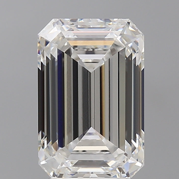4.10 Carat Emerald Shaped, Ideal Cut, E Color, VVS2 Clarity, IGI Certified Lab Grown Diamond