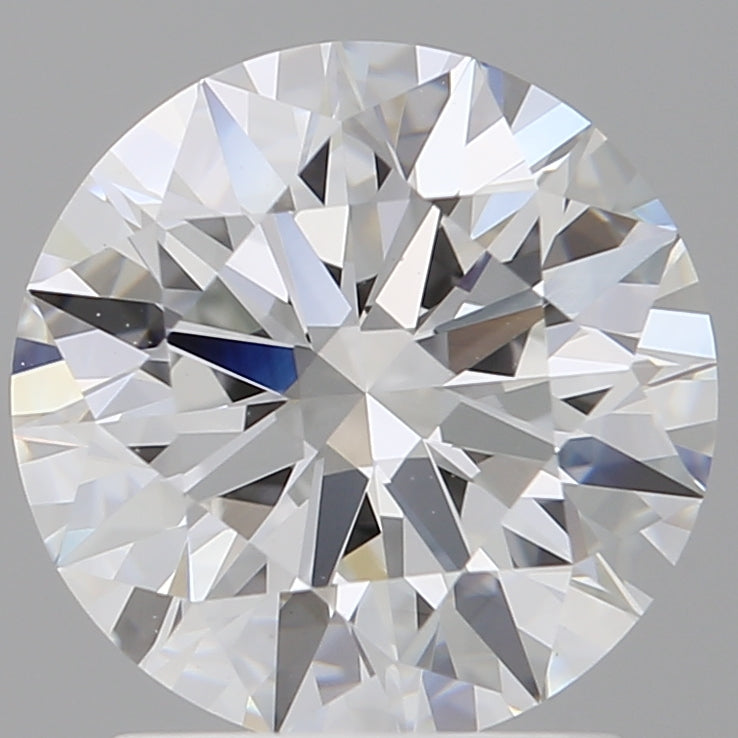 2.03 Carat Round Shaped, Ideal Cut, D Color, VVS2 Clarity, IGI Certified Lab Grown Diamond
