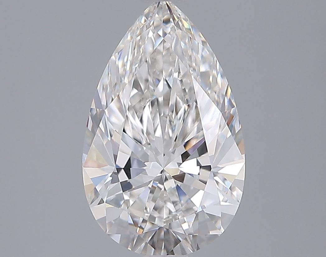 2.54 Carat Pear Shaped, Ideal Cut, F Color, VVS1 Clarity, IGI Certified Lab Grown Diamond
