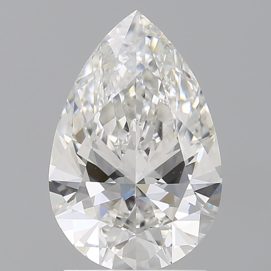 2.00 Carat Pear Shaped, Ideal Cut, F Color, VS1 Clarity, IGI Certified Lab Grown Diamond