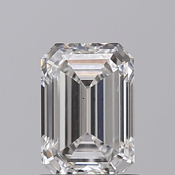 0.97 Carat Emerald Shaped, Ideal Cut, F Color, VS1 Clarity, IGI Certified Lab Grown Diamond