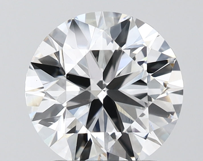 2.00 Carat Round Shaped, Excellent Cut, D Color, VS2 Clarity, IGI Certified Lab Grown Diamond