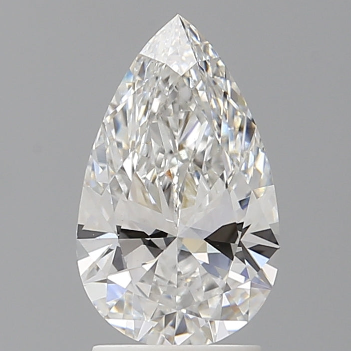 2.06 Carat Pear Shaped, Ideal Cut, F Color, VS1 Clarity, IGI Certified Lab Grown Diamond