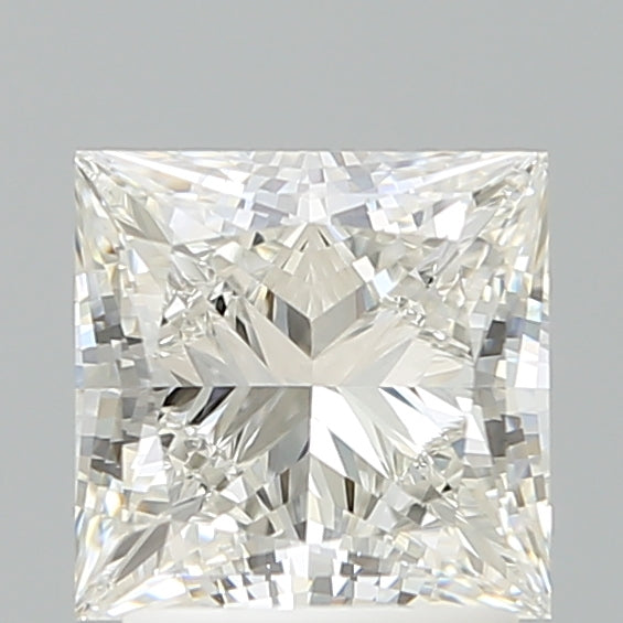 2.12 Carat Princess Shaped, Ideal Cut, F Color, VVS2 Clarity, IGI Certified Lab Grown Diamond