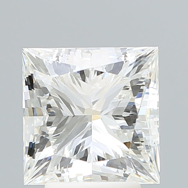 4.01 Carat Princess Shaped, Ideal Cut, F Color, VVS2 Clarity, IGI Certified Lab Grown Diamond