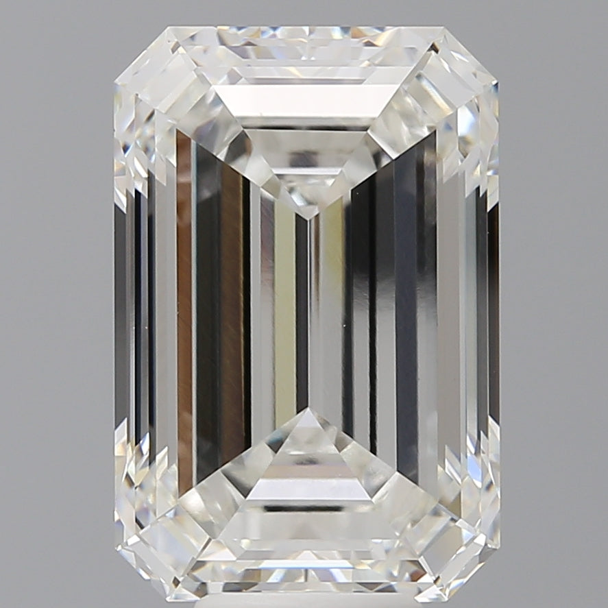 9.59 Carat Emerald Shaped, Excellent Cut, F Color, VVS2 Clarity, IGI Certified Lab Grown Diamond