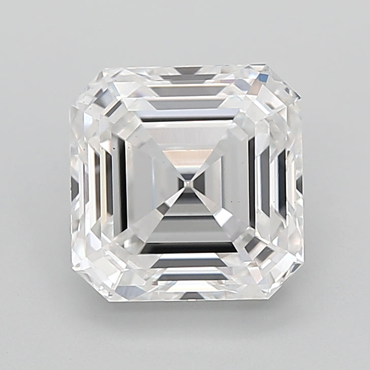 4.03 Carat Asscher Shaped, Ideal Cut, D Color, VS1 Clarity, IGI Certified Lab Grown Diamond