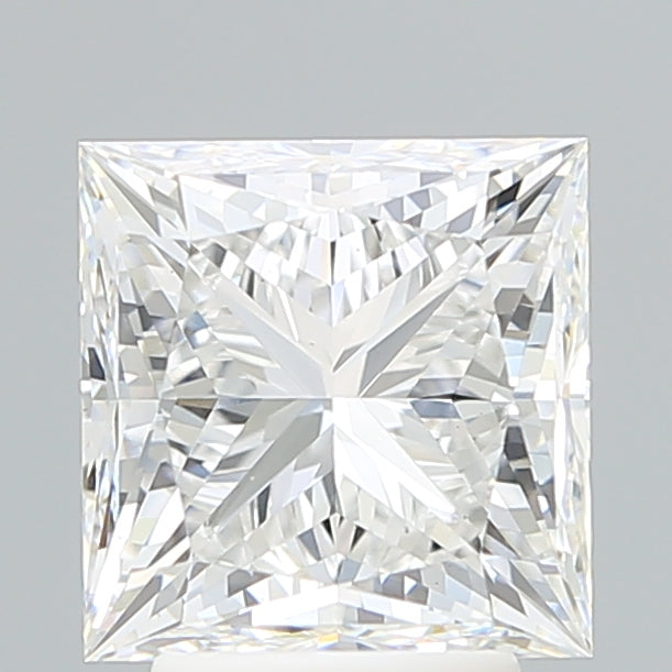 3.94 Carat Princess Shaped, Ideal Cut, E Color, VS1 Clarity, IGI Certified Lab Grown Diamond