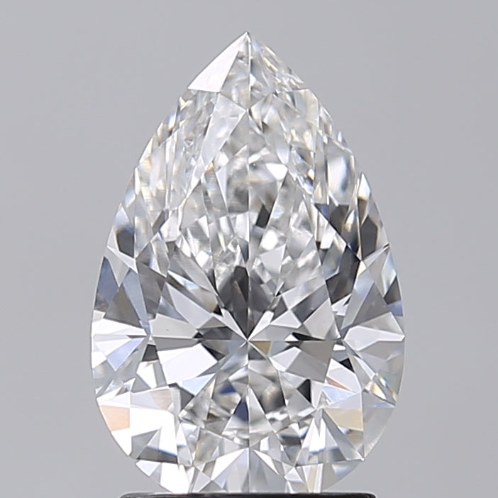 2.00 Carat Pear Shaped, Excellent Cut, D Color, VVS2 Clarity, IGI Certified Lab Grown Diamond