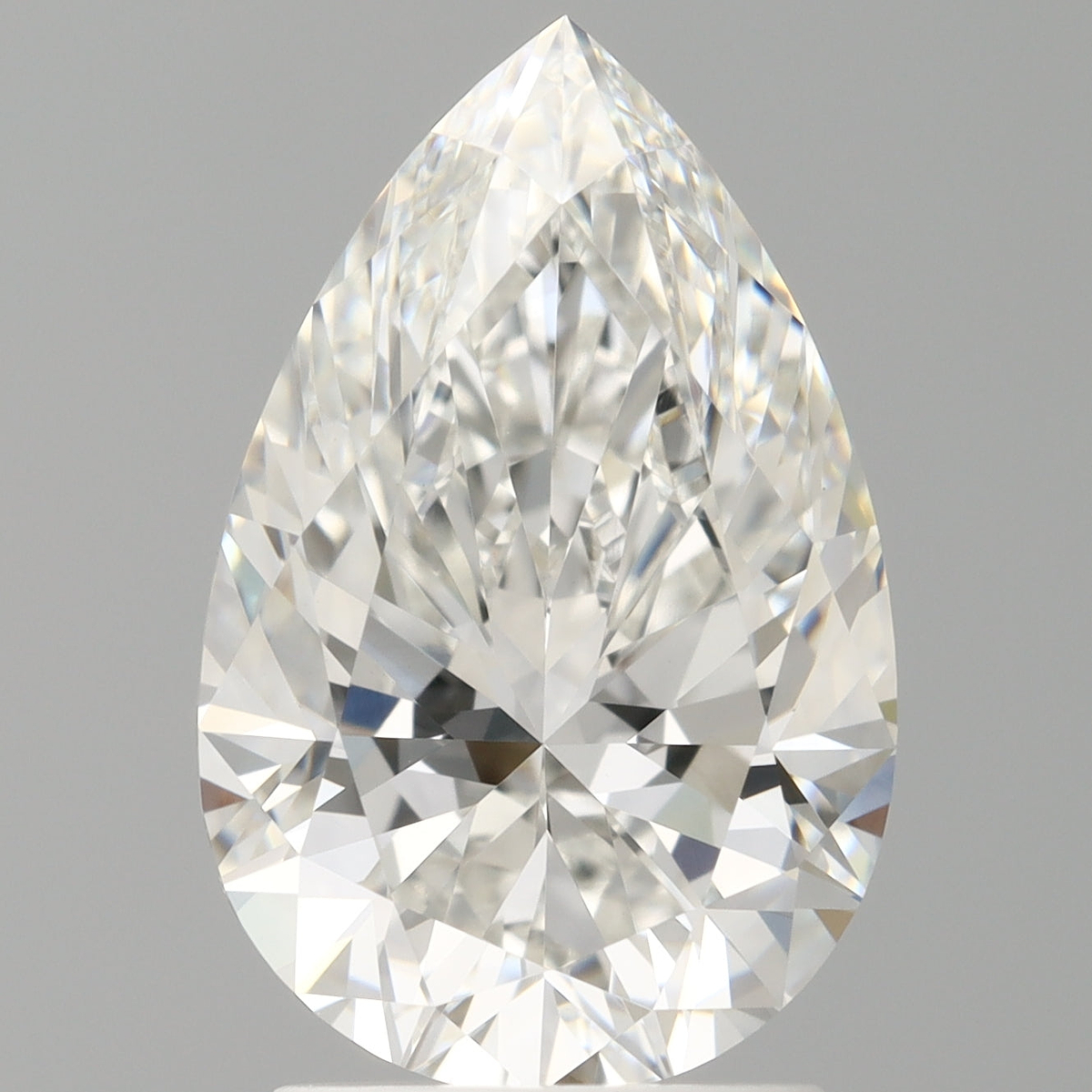 2.57 Carat Pear Shaped, Ideal Cut, E Color, VVS2 Clarity, IGI Certified Lab Grown Diamond