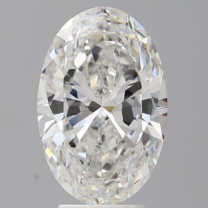 4.10 Carat Oval Shaped, Ideal Cut, F Color, VVS2 Clarity, IGI Certified Lab Grown Diamond
