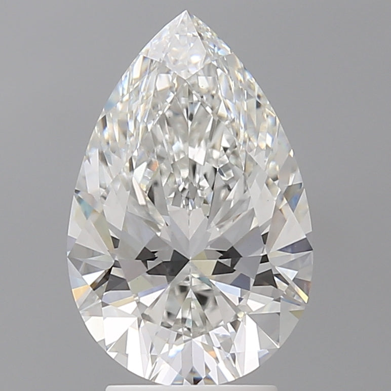 3.54 Carat Pear Shaped, Ideal Cut, E Color, VVS2 Clarity, IGI Certified Lab Grown Diamond
