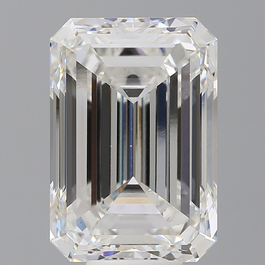 11.01 Carat Emerald Shaped, Ideal Cut, F Color, VVS2 Clarity, IGI Certified Lab Grown Diamond