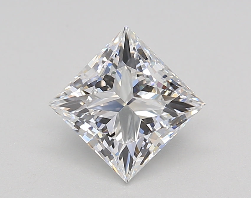 1.21 Carat Princess Shaped, Ideal Cut, D Color, VS1 Clarity, IGI Certified Lab Grown Diamond