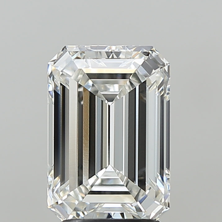 3.08 Carat Emerald Shaped, Ideal Cut, F Color, VVS2 Clarity, IGI Certified Lab Grown Diamond