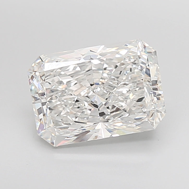 5.50 Carat Radiant Shaped, Ideal Cut, F Color, VVS2 Clarity, IGI Certified Lab Grown Diamond