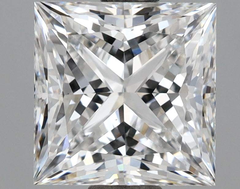 2.11 Carat Princess Shaped, Ideal Cut, E Color, VS1 Clarity, IGI Certified Lab Grown Diamond