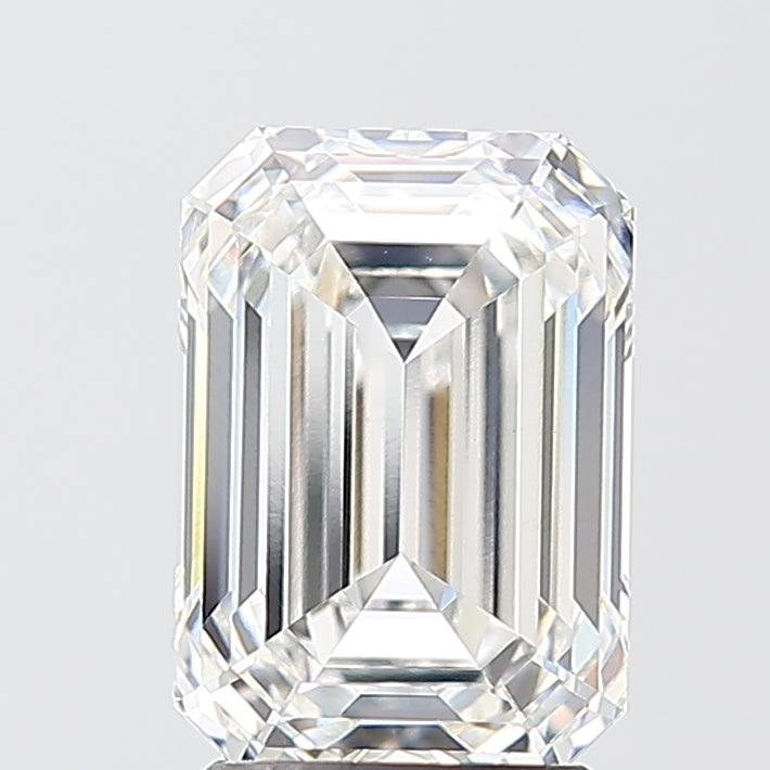 2.58 Carat Emerald Shaped, Ideal Cut, E Color, VVS2 Clarity, IGI Certified Lab Grown Diamond