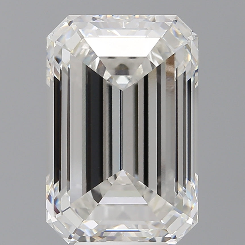 8.58 Carat Emerald Shaped, Ideal Cut, F Color, VVS2 Clarity, IGI Certified Lab Grown Diamond