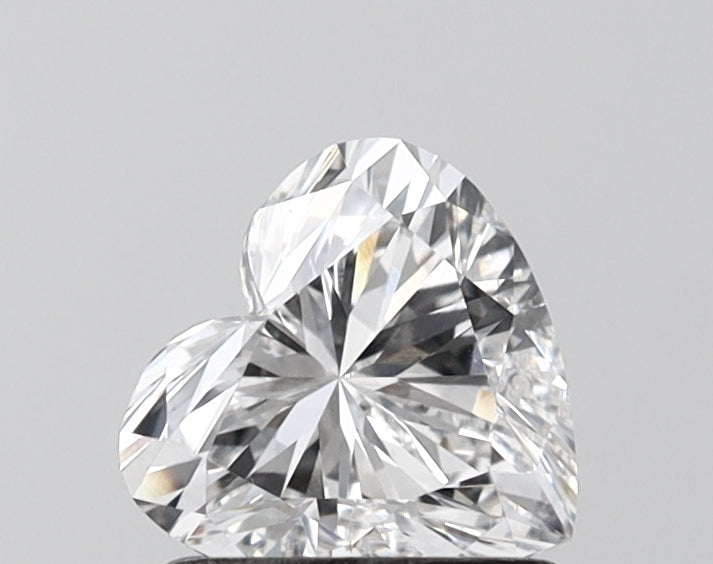 1.11 Carat Heart Shaped, Very Good Cut, D Color, VVS2 Clarity, IGI Certified Lab Grown Diamond
