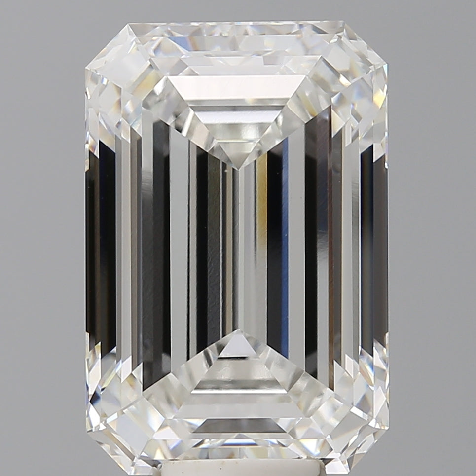 12.10 Carat Emerald Shaped, Ideal Cut, F Color, VVS2 Clarity, IGI Certified Lab Grown Diamond
