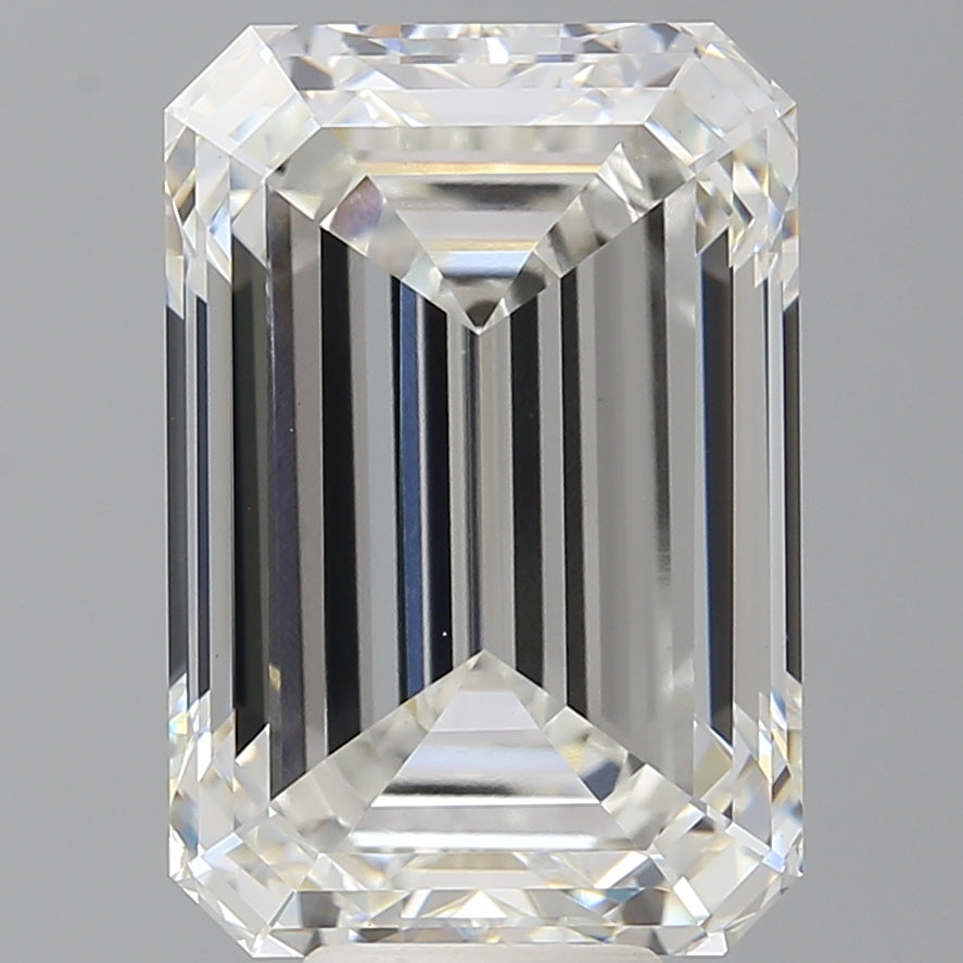 10.40 Carat Emerald Shaped, Ideal Cut, F Color, VVS2 Clarity, IGI Certified Lab Grown Diamond