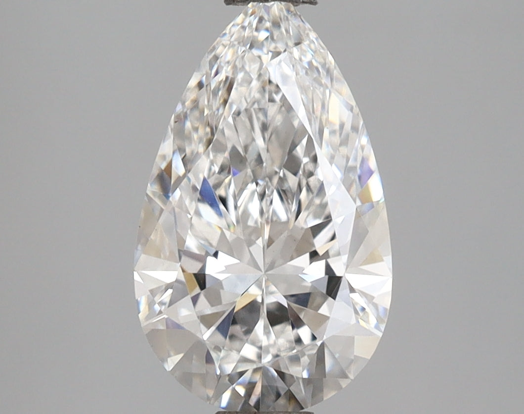 2.09 Carat Pear Shaped, Ideal Cut, D Color, VS1 Clarity, IGI Certified Lab Grown Diamond