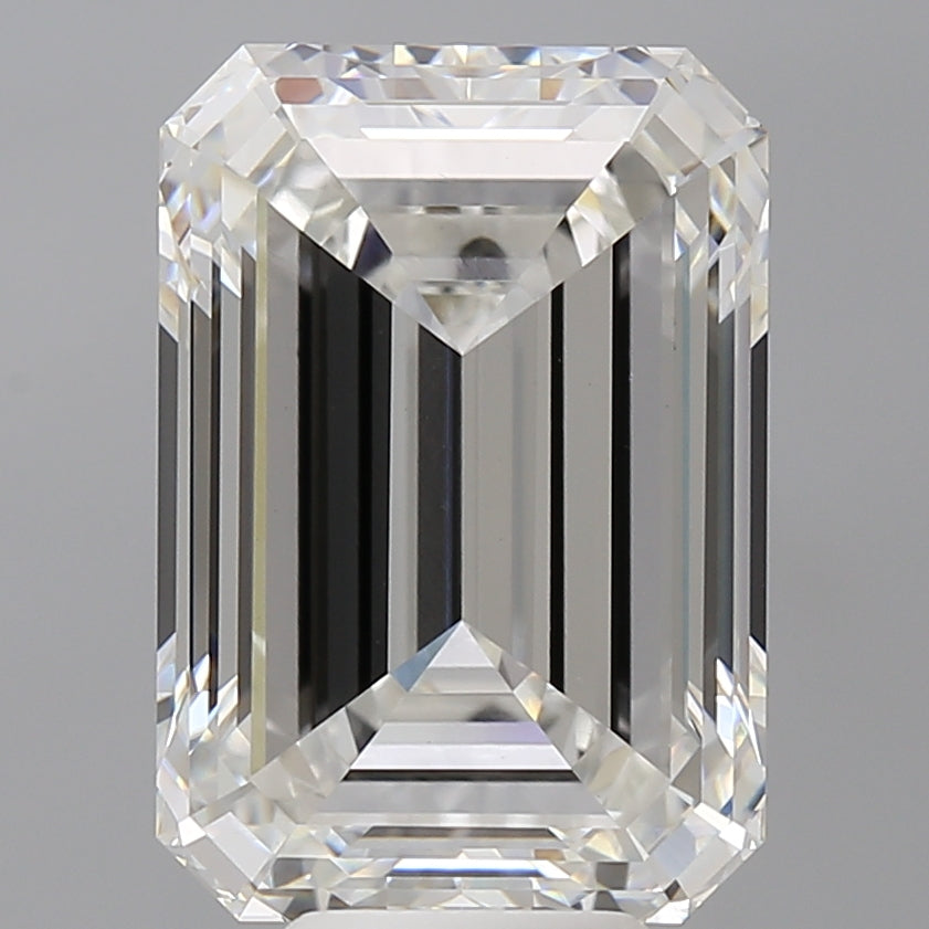 8.56 Carat Emerald Shaped, Ideal Cut, F Color, VVS2 Clarity, IGI Certified Lab Grown Diamond