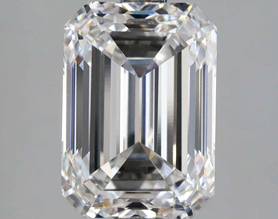 4.08 Carat Emerald Shaped, Ideal Cut, D Color, VVS1 Clarity, IGI Certified Lab Grown Diamond