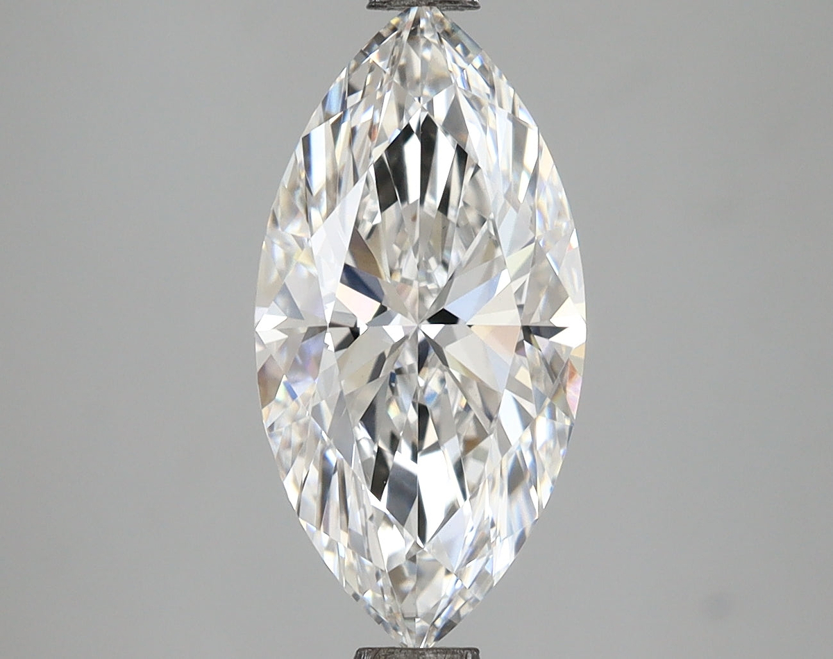 2.60 Carat Marquise Shaped, Ideal Cut, E Color, VVS2 Clarity, IGI Certified Lab Grown Diamond