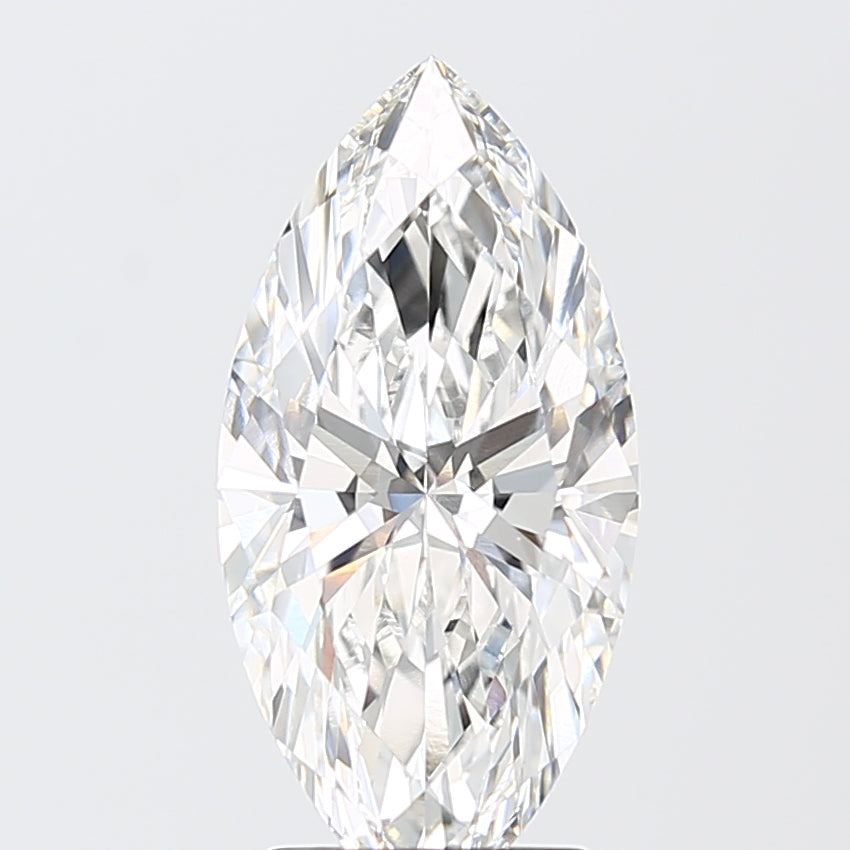 3.06 Carat Marquise Shaped, Ideal Cut, F Color, VVS2 Clarity, IGI Certified Lab Grown Diamond