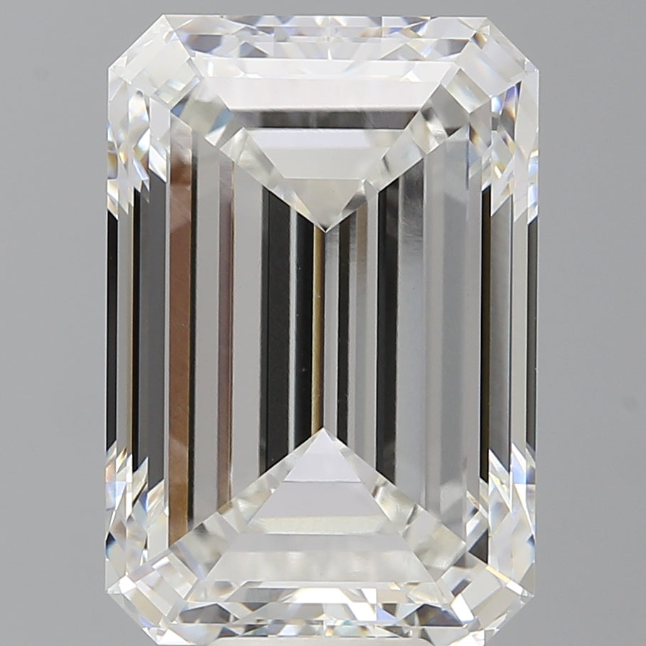 11.58 Carat Emerald Shaped, Ideal Cut, F Color, VVS2 Clarity, IGI Certified Lab Grown Diamond