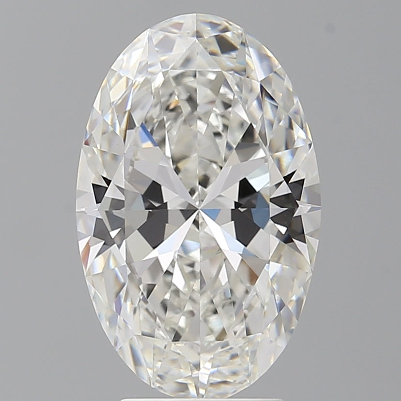 4.10 Carat Oval Shaped, Ideal Cut, F Color, VVS2 Clarity, IGI Certified Lab Grown Diamond