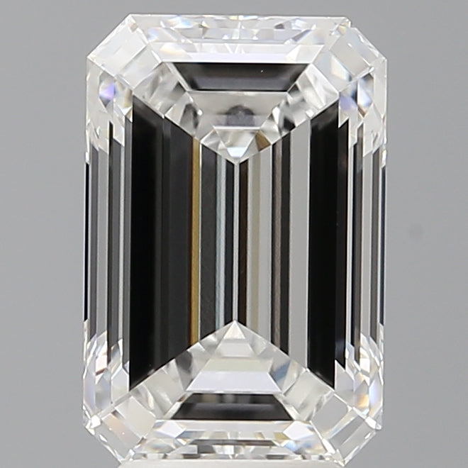 4.10 Carat Emerald Shaped, Ideal Cut, F Color, VVS2 Clarity, IGI Certified Lab Grown Diamond