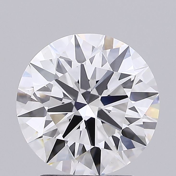 2.51 Carat Round Shaped, Ideal Cut, D Color, VVS2 Clarity, IGI Certified Lab Grown Diamond