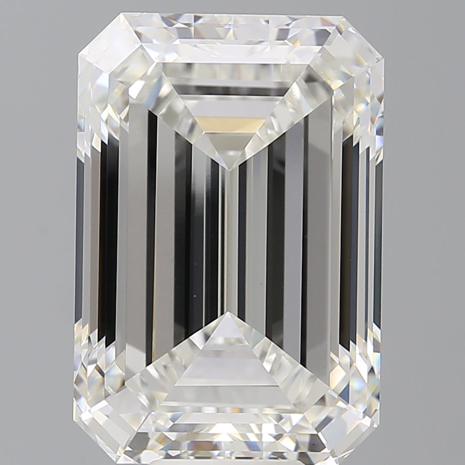 12.54 Carat Emerald Shaped, Ideal Cut, F Color, VVS2 Clarity, IGI Certified Lab Grown Diamond